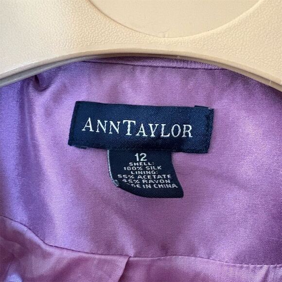 Ann Taylor Women's Lavender Overcoat Size 12 Long Sleeve Casual with flaw - Picture 3 of 7